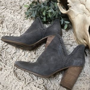 Vince Camuto - laser cut ankle booties